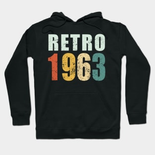 58th Birthday Gifts Year Old - Retro 1963 T-Shirt Hoodie